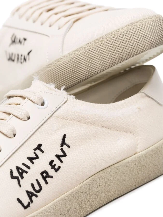 Saint Laurent Court Sl/06 Canvas Sneakers - Image 3