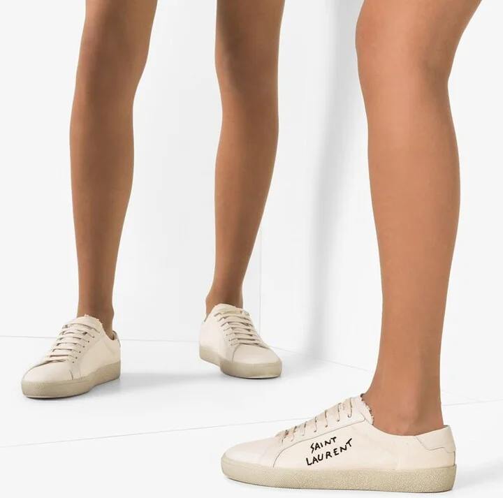 Saint Laurent Court Sl/06 Canvas Sneakers - Image 4