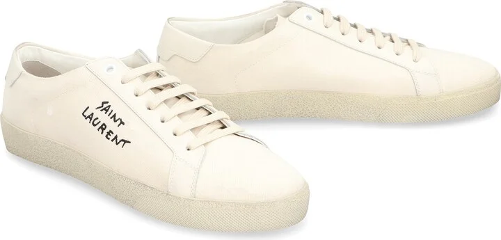 Saint Laurent Court Sl/06 Fabric Low-Top Sneakers - Image 3