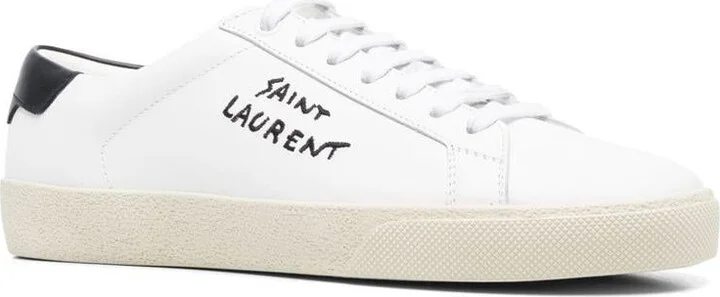 Saint Laurent Court Sl/06 Leather Sneakers - Image 3