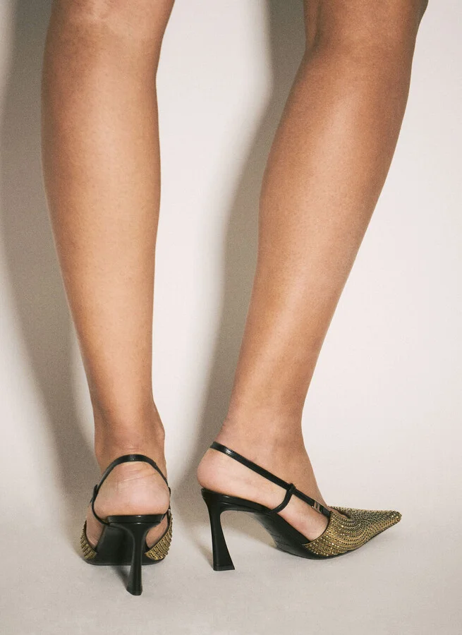 Saint Laurent Crystal-embellished Pumps - Woman Heels Beige Eu - 40 - Image 6