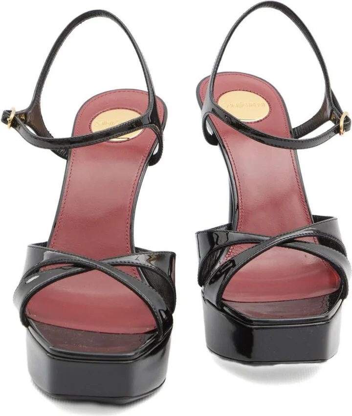 Saint Laurent Debbie Patent Leather Sandals - Image 5