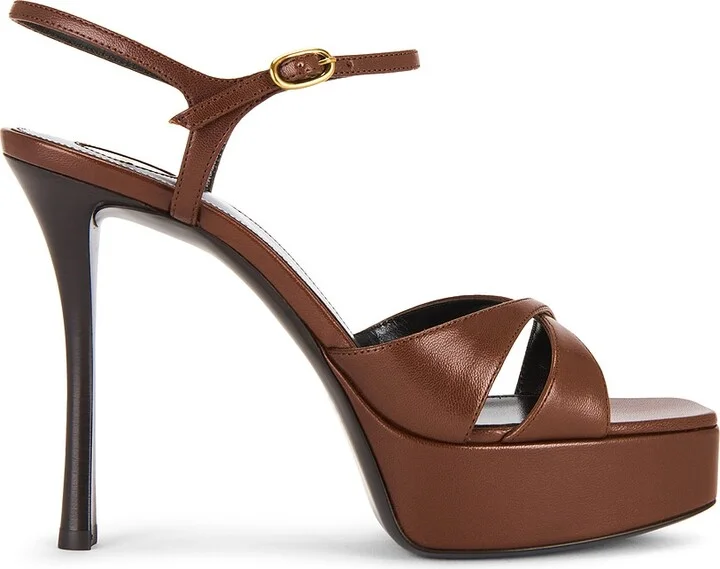 Saint Laurent Debbie Sandal in Brown