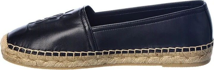 Saint Laurent Debossed Logo Leather Espadrille - Image 2