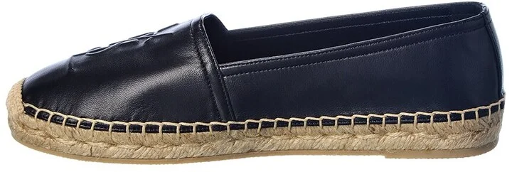 Saint Laurent Debossed Logo Leather Espadrille - Image 2
