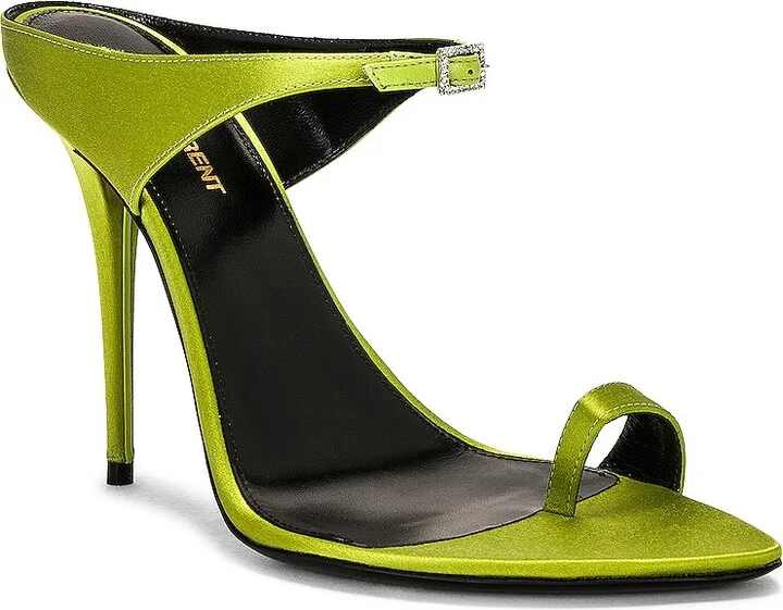 Saint Laurent Dive Sandal in Green - Image 2