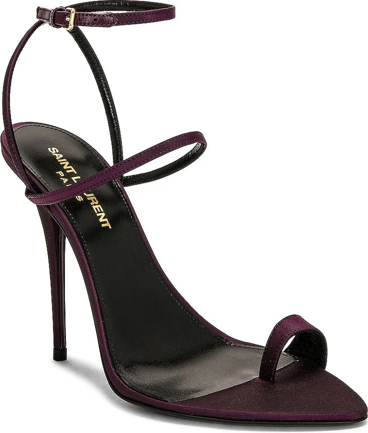 Saint Laurent Dive Sandal in Purple - Image 2