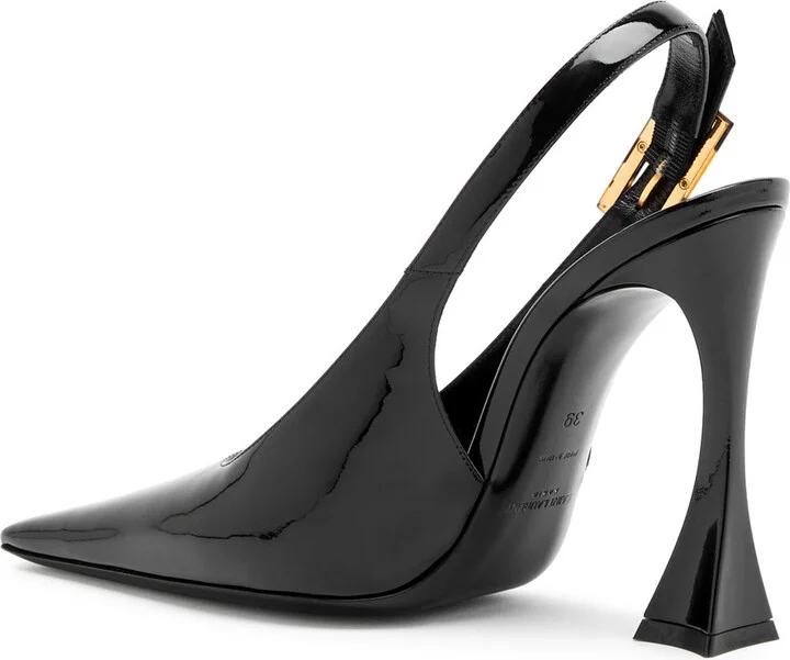 Saint Laurent Dune 110 Patent Leather Slingback Pumps - Image 2