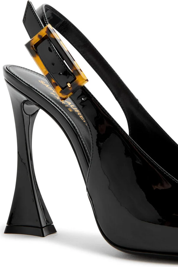 Saint Laurent Dune 110 Patent Leather Slingback Pumps - Image 4