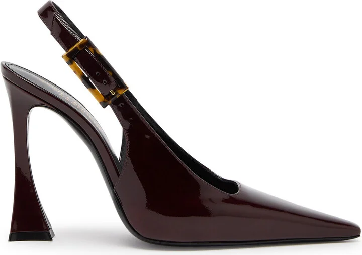Saint Laurent Dune 110 Patent Leather Slingback Pumps