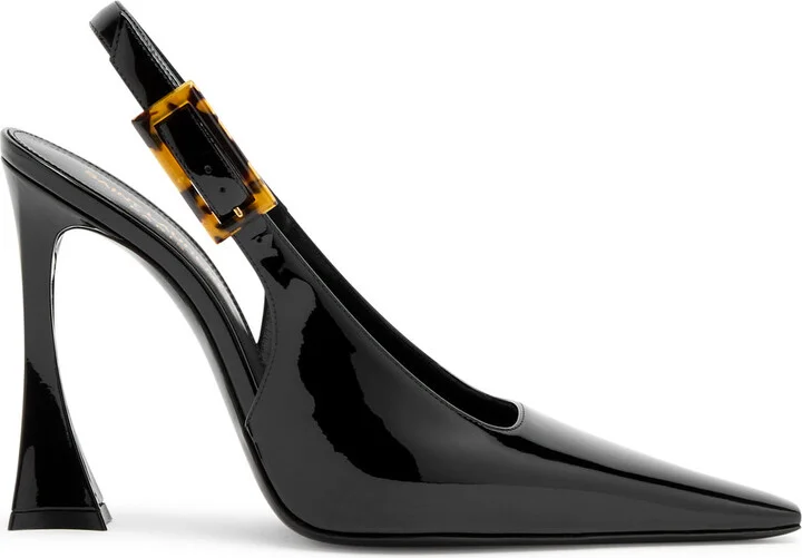Saint Laurent Dune 110 Patent Leather Slingback Pumps