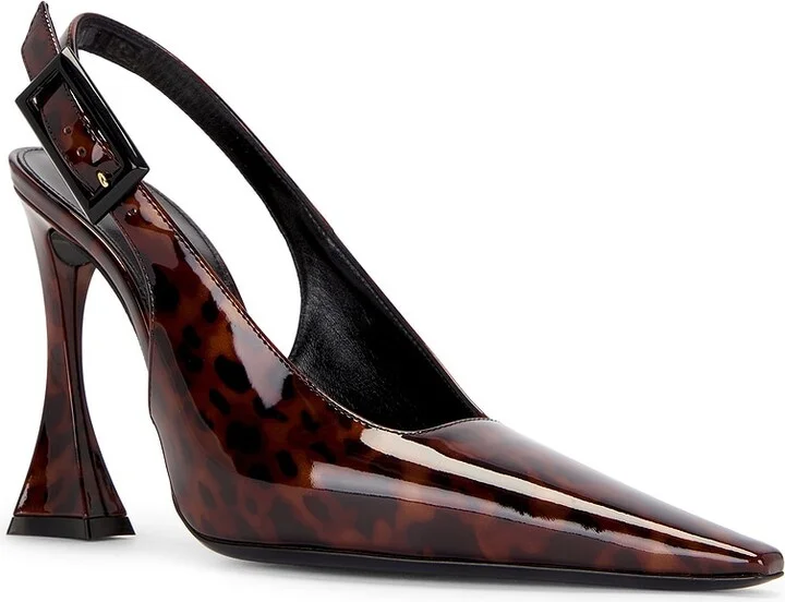Saint Laurent Dune Slingback Pump in Brown - Image 2