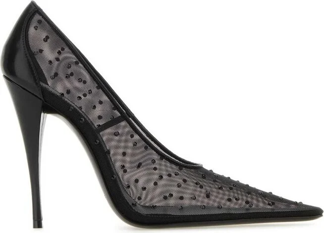 Saint Laurent Embellished Pointed Toe Pumps