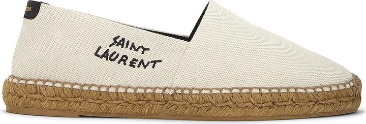Saint Laurent Embroidery Espadrille in Black