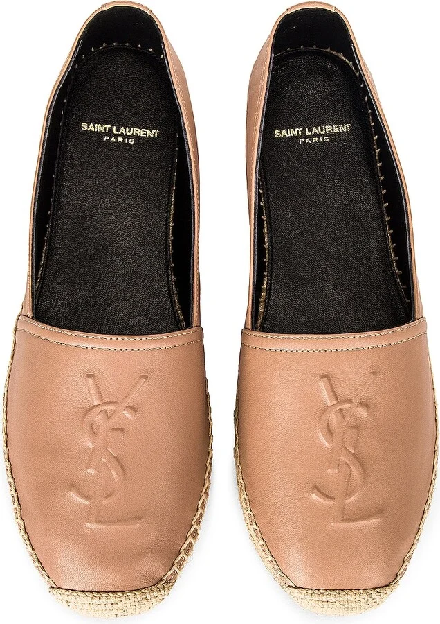 Saint Laurent Espadrille Flats in Tan
