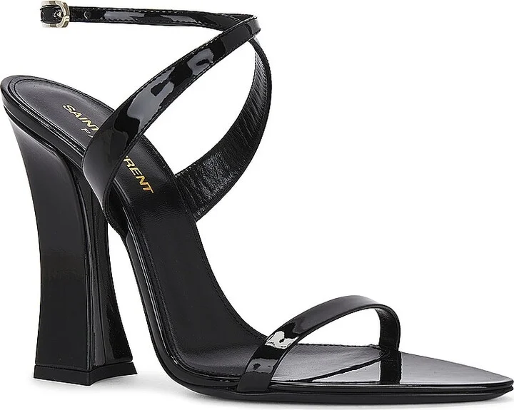 Saint Laurent Eva Sandal in Black - Image 2
