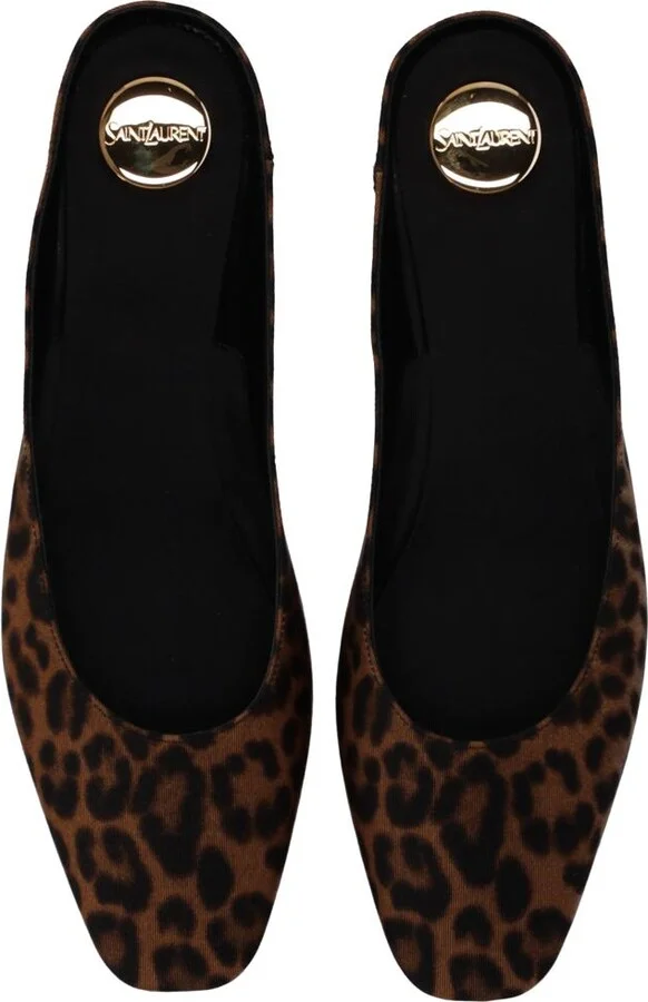Saint Laurent Fabric Women Shoes Sandles Mid Heel Leather Sole - Image 3