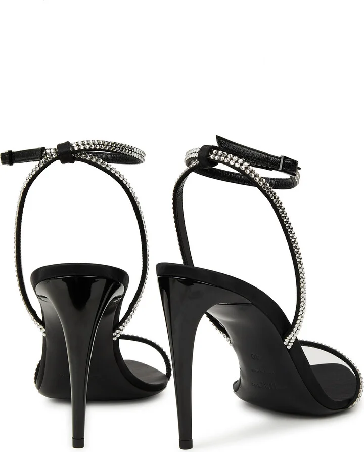 Saint Laurent Georgia 90 Crystal-embellished Sandals - Image 3