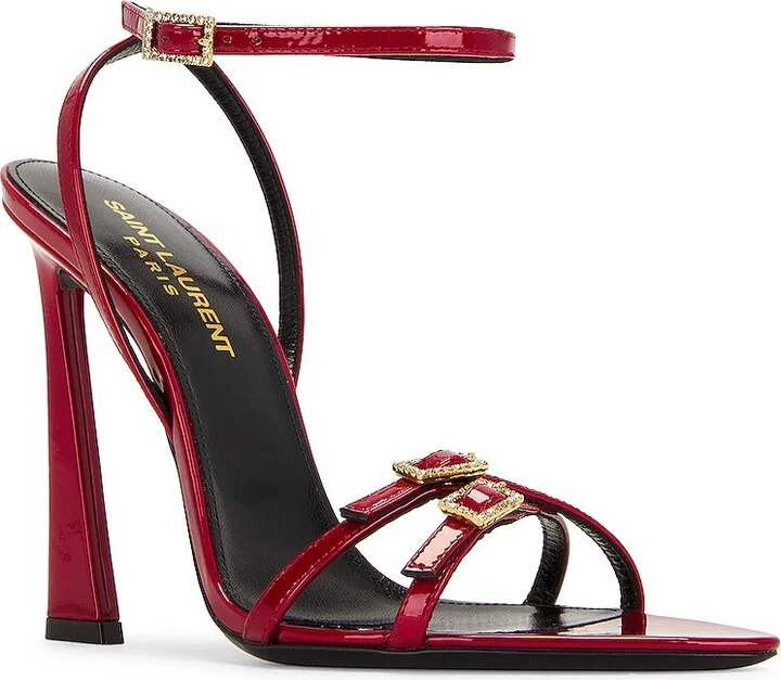 Saint Laurent Gippy 110 Sandal in Red - Image 2