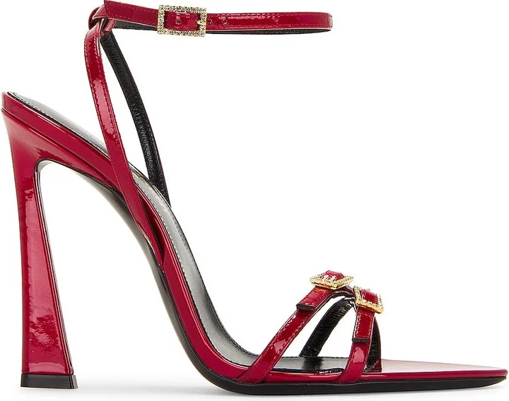 Saint Laurent Gippy 110 Sandal in Red