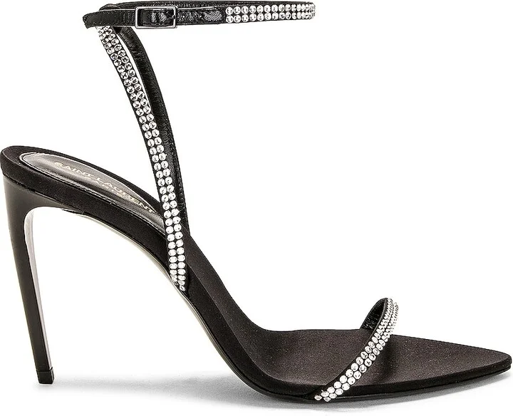 Saint Laurent Gippy 90 Sandal in Black