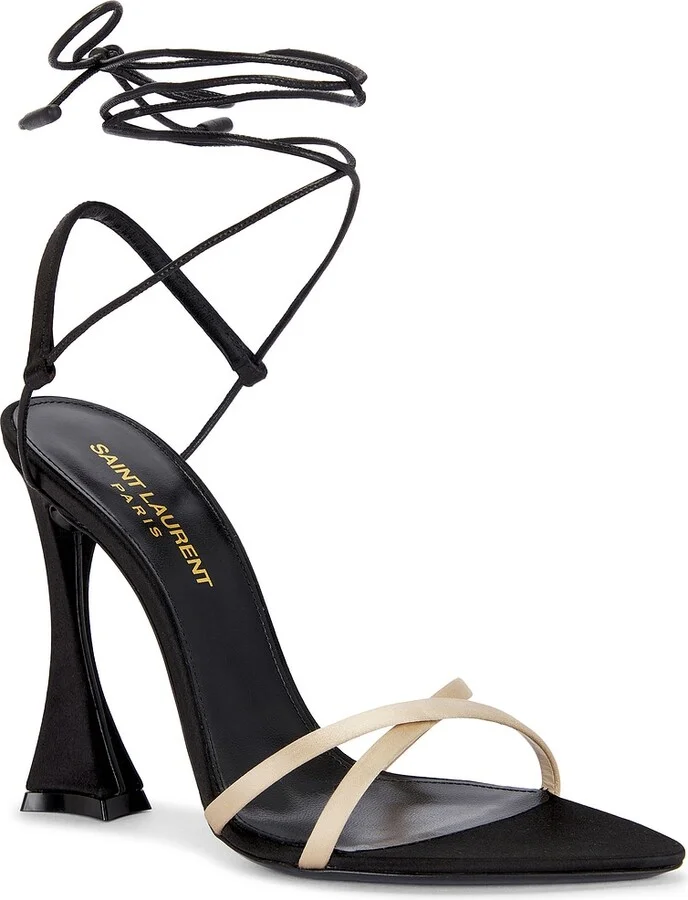 Saint Laurent Gippy Sandal in Black - Image 2