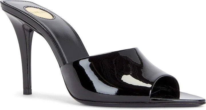 Saint Laurent Giqua Mule Sandal in Black - Image 2
