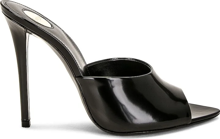 Saint Laurent Goldie Mule Sandal in Black
