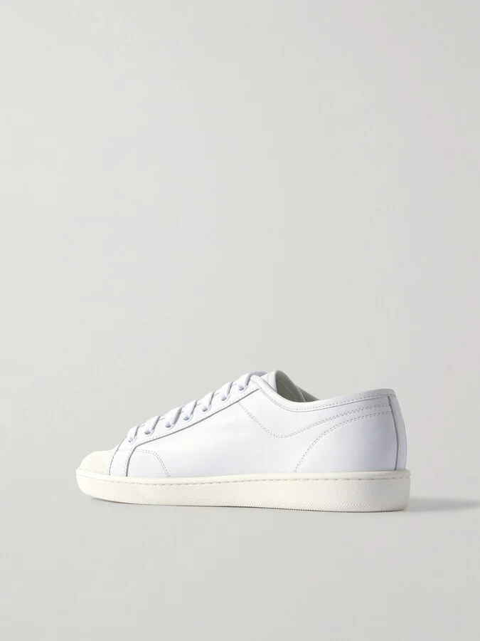 SAINT LAURENT - Gym Leather Sneakers - White - Image 3