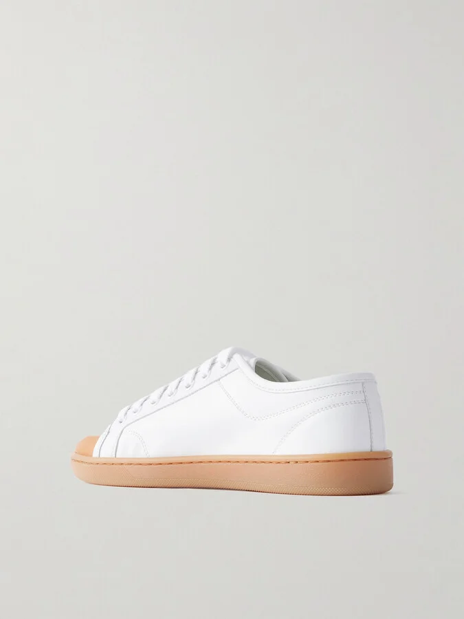 SAINT LAURENT - Gym Leather Sneakers - White - Image 3