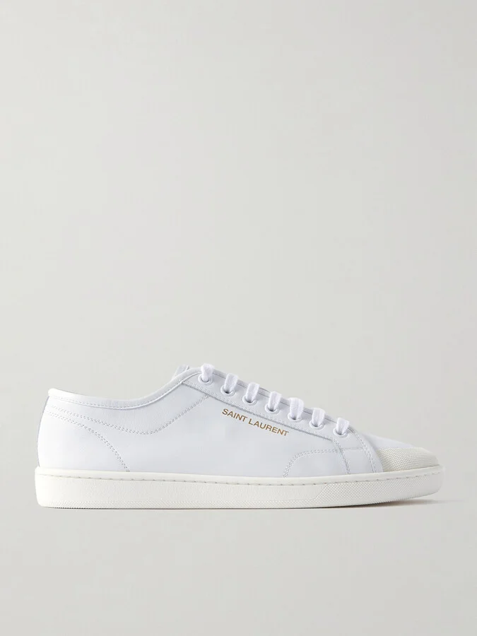 SAINT LAURENT - Gym Leather Sneakers - White