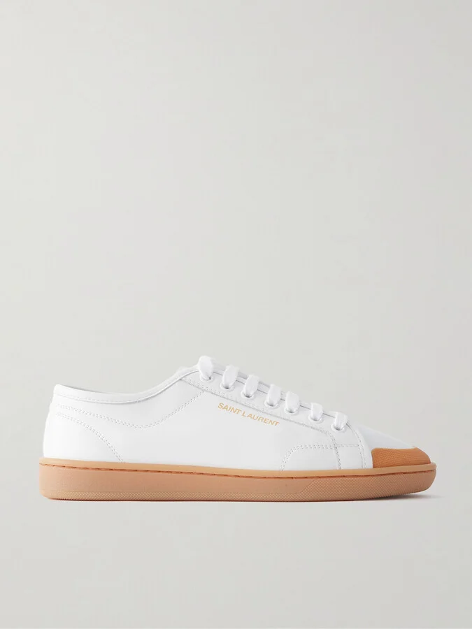 SAINT LAURENT - Gym Leather Sneakers - White