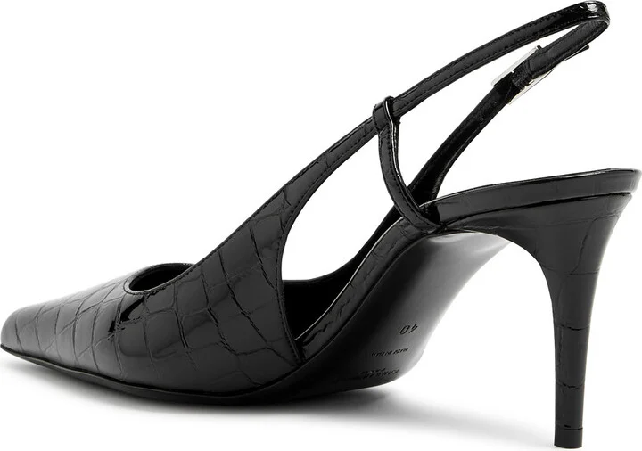 Saint Laurent Hacker 70 Leather Slingback Pumps - Image 2