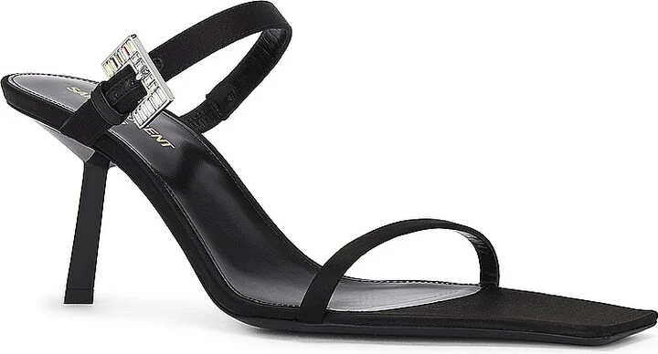 Saint Laurent Hope Mule Sandal in Black - Image 2