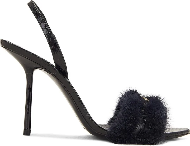 Saint Laurent Ilona Slingback Heels in Navy