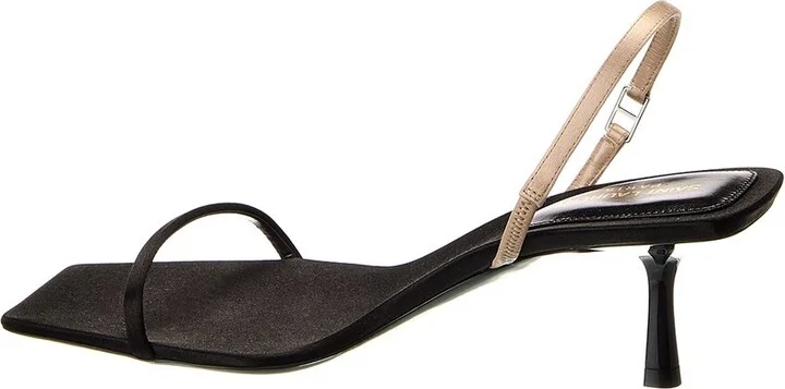 Saint Laurent Jaspe 55 Silk Slingback Sandal - Image 2