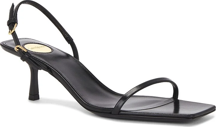 Saint Laurent Jaspe Sandal in Black - Image 2