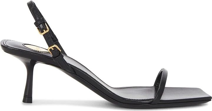 Saint Laurent Jaspe Sandal in Black