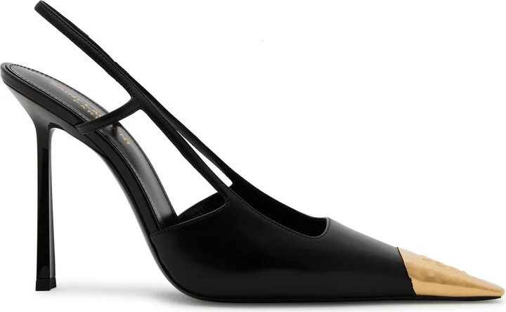 Saint Laurent Jeanne 110 Leather Slingback Pumps