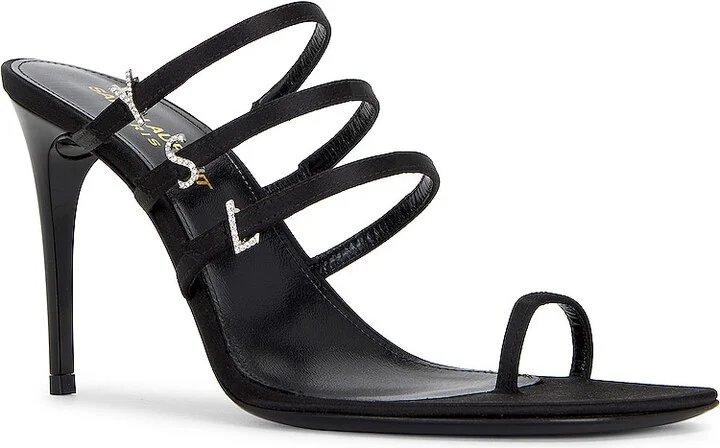 Saint Laurent Jerry Mule Sandal in Black - Image 2