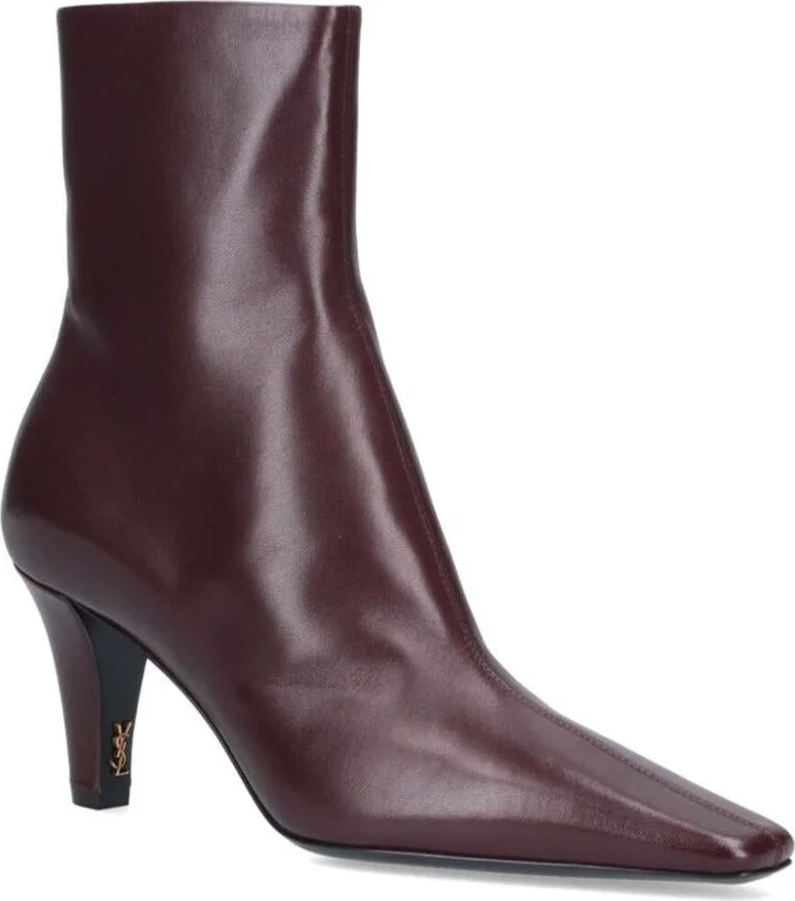 Saint Laurent Jill 75 Booties In Smooth Leather Shoes - Image 2