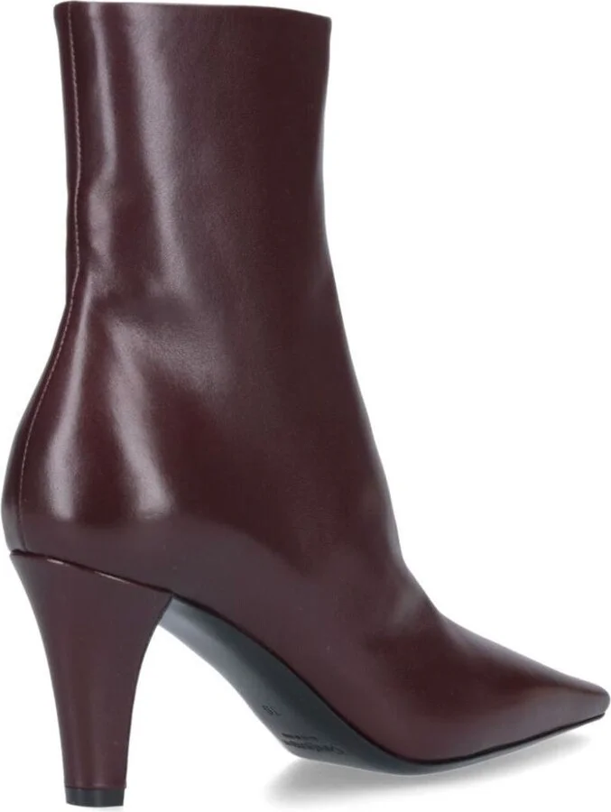 Saint Laurent Jill 75 Booties In Smooth Leather Shoes - Image 3