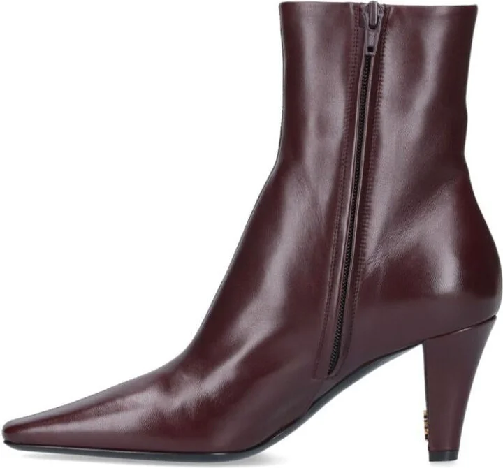 Saint Laurent Jill 75 Booties In Smooth Leather Shoes - Image 4