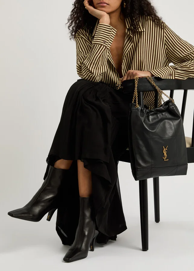 Saint Laurent Jill 75 Leather Ankle Boots - Image 5