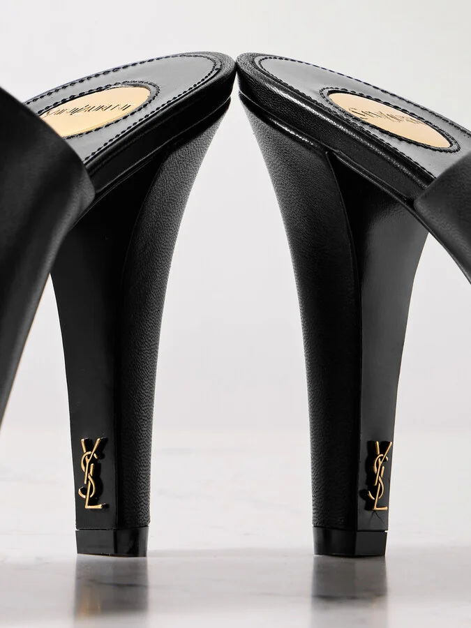 SAINT LAURENT - Jill Leather Mules - Black - Image 4
