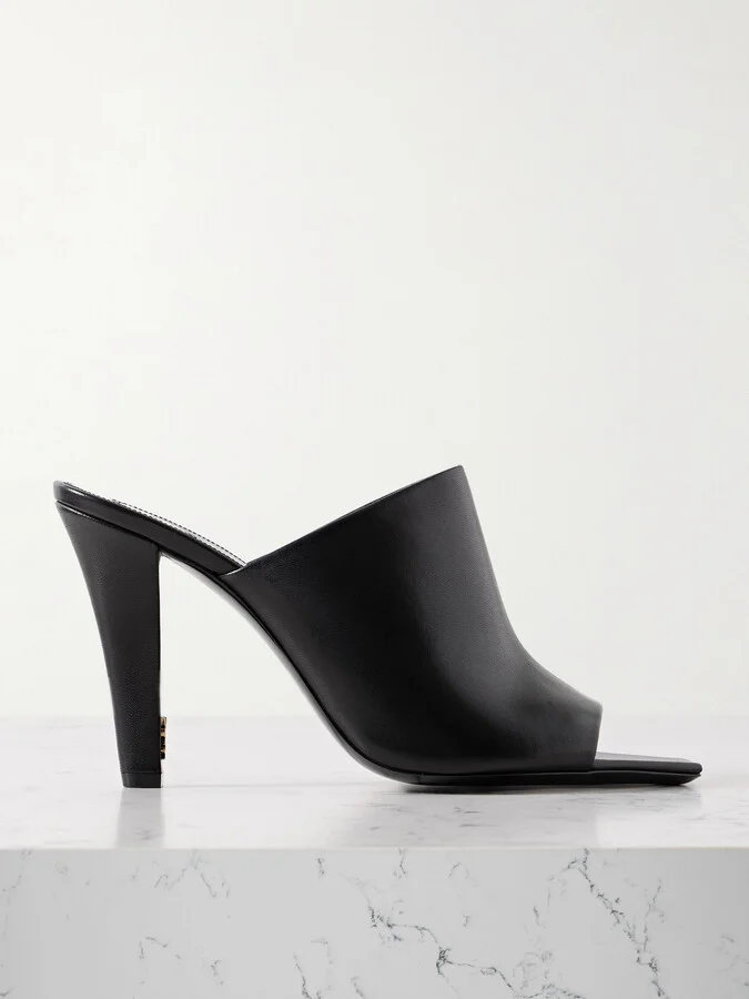 SAINT LAURENT - Jill Leather Mules - Black
