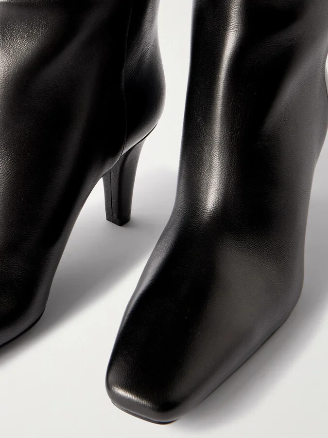 SAINT LAURENT - Jill Leather Over-the-knee Boots - Black - Image 4