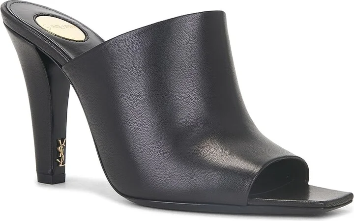 Saint Laurent Jill Mule Sandal in Black - Image 2