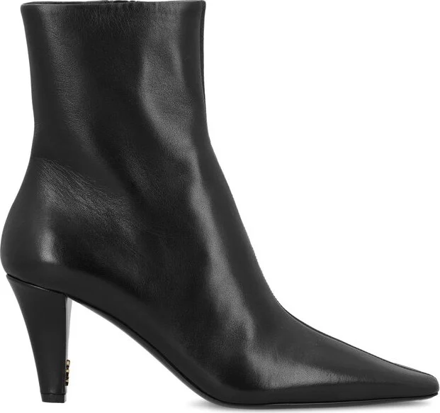 Saint Laurent Jill Square Pointed Toe Ankle Boots