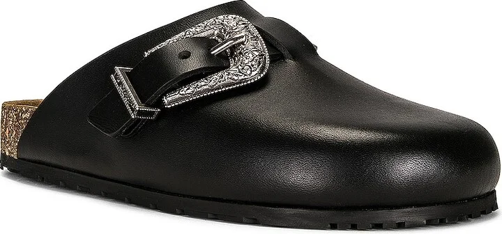 Saint Laurent Jimmy Clog Mules in Black - Image 2
